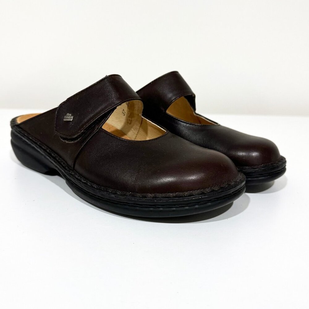 Finn Comfort Womens Stanford Clog Brown Leather Size 37 EU / 6.5 US - Picture 3 of 12